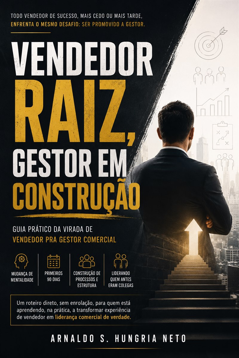 Capa do livro Vendedor Raiz, Gestor em Construção, de Arnaldo S. Hungria Neto